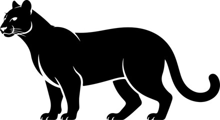 cougar silhouette vector illustration