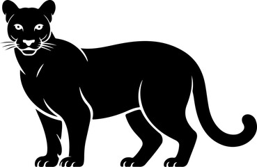 cougar silhouette vector illustration