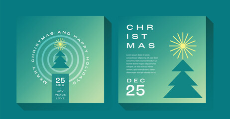 Merry Christmas Greeting Cards Template