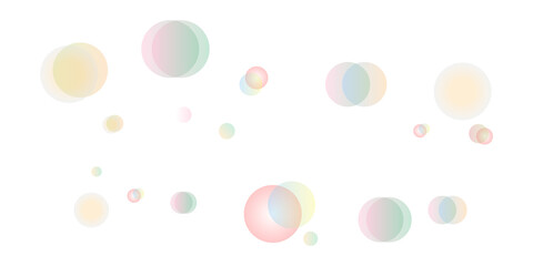Colorful abstract gradient bubbles background design PNG