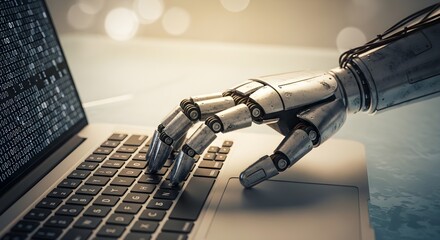 Robotic Hand Typing on a Laptop Keyboard The Future of Automation and Artificial Intelligence