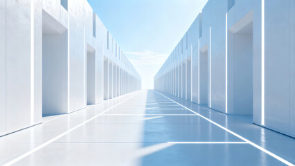 Futuristic White Sci - Fi Space