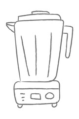 Doodle kitchen blender design element