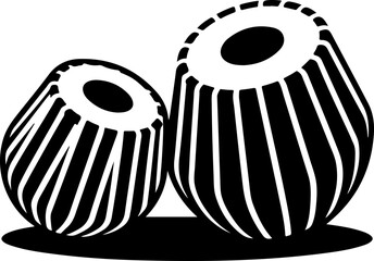 tabla silhouette vector illustration