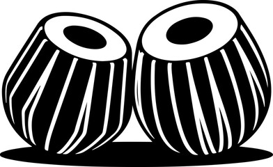 tabla silhouette vector illustration