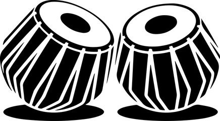 tabla silhouette vector illustration