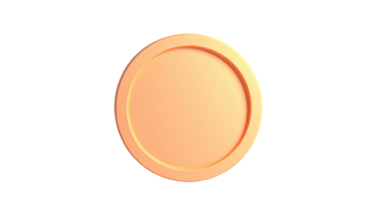 Close-up of a circular, bronze-colored coin with a raised border, on a black backdrop