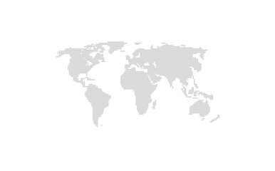 grey colour  vector doted world map 