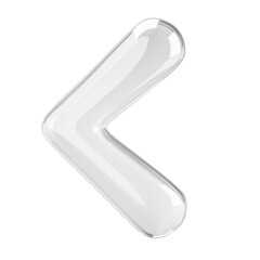 Less than PNG sign in 3D bubble, transparent background