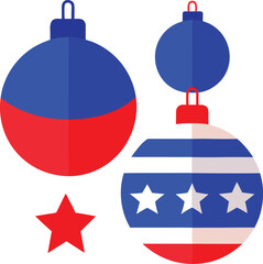 christmas ball with flag of norway