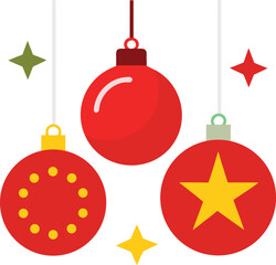 set of christmas balls