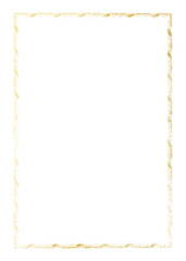 Gold rectangle frame png, transparent background