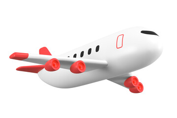 Fototapeta premium PNG 3D flying aircraft, element illustration, transparent background