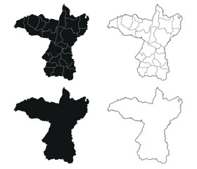 Khon Kaen map is a province of Thailand, Graphic vector