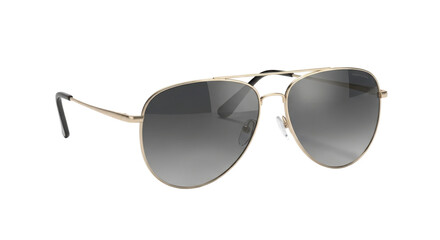 Sunglasses with metal frame and gradient lenses isolated PNG with Transparent Background