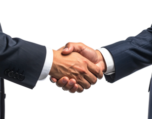 Close-up of two businessmen shaking hands