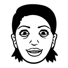 Crazy Girl Mean Face Mad Maniac Laugh Eyes Weird