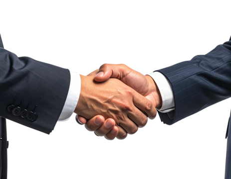 Close-up of two businessmen shaking hands