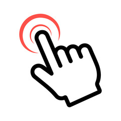 cursor hand click pointer icon vector