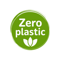 net zero plastic eco icon label
