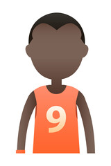 Young black man avatar transparent png