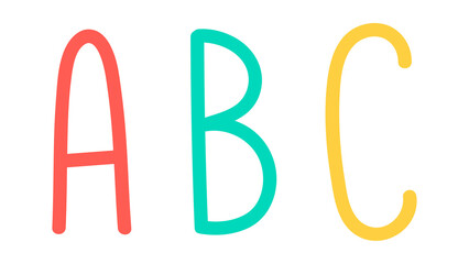 Fototapeta premium Colorful ABC typography design element