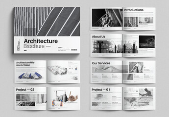 Architect Brochure Template Design Layout Landscape