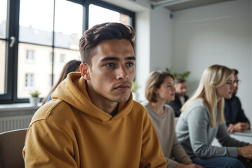 Obraz premium Teen DJ Performing Live - Young Musician with Trumpet at Outdoor Festival for Youth Celebration, Music Entertainment, and Summer Party Concepts