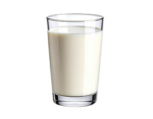 Clear glass tumbler filled with opaque white liquid