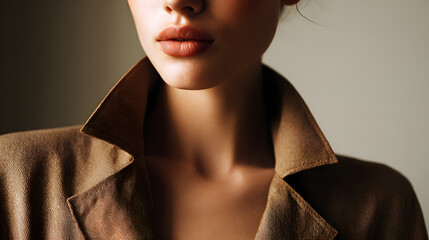 Female model fashion photoshoot in studio