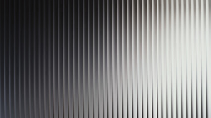 Obraz premium Abstract grayscale geometric pattern with vertical ribbed texture and subtle light effects