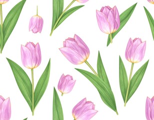 Floral tulip pattern