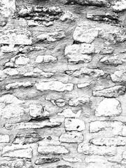 Heavy abstract grunge black and white distressed texture brick stone industrial overlay background