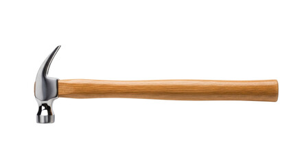 Claw hammer with wooden handle isolated PNG with Transparent Background