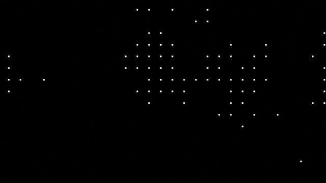 Futuristic Digital Data Pixels Flickering - Abstract Technology Background Loop