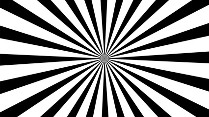 Radial Black And White Spiral Pattern Background For Bold Visual Design And Art