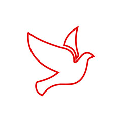 Minimal Dove Outline icon design 