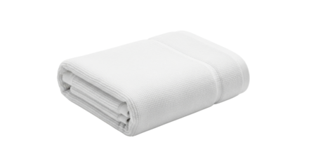 White towel folded isolated PNG with Transparent Background