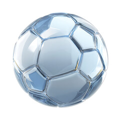 Glass Soccer Ball 3d rendered