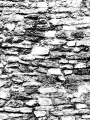 Heavy abstract grunge black and white distressed texture brick stone industrial overlay background