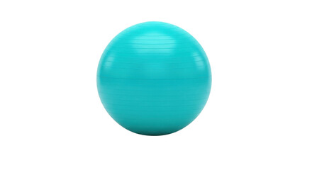 Obraz premium Turquoise ball for exercise and sport isolated PNG with Transparent Background