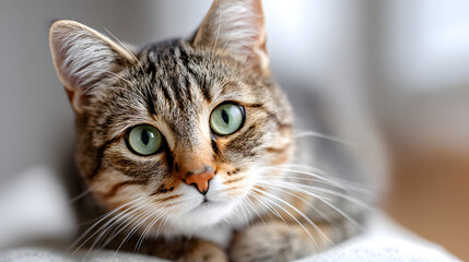 Cute Kittens and Adult Cats Front View in Studio for Pet Advertising