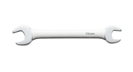 13mm wrench spanner close-up shot isolated PNG with Transparent Background