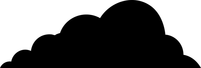 Abstract fluffy cloud shape for weather forecasts, environmental design elements, atmospheric backgrounds, and dreamy kids' projects created from a scalable vector