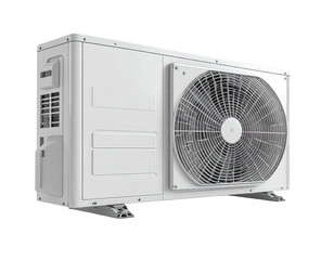 Obraz premium White outdoor air conditioning unit