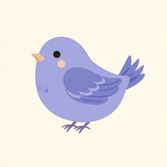 Obraz premium Stylized avian illustration with pastel color palette in flat design format