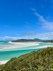  Tropical turquoise waters and sand patterns at Whitehaven Beach