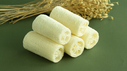 Natural loofah sponge for washing or bathing
