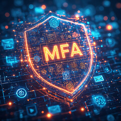 Multi-Factor Authentication (MFA) Technology for Enhanced Cybersecurity, Strong User Identity Verification, Encrypted Access Control, and Secure Digital Authentication Across Applications, Devices