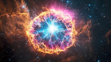 Alien ice world with sharp crystal formations under a giant ringed planet.